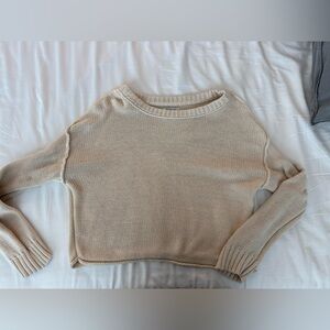 American Eagle Outfitters Tan Crew Neck Sweater